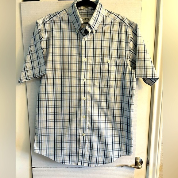 ORVIS Sporting Traditions plaid short sleeve button down collar shirt Sz-M B15 - Picture 7 of 10